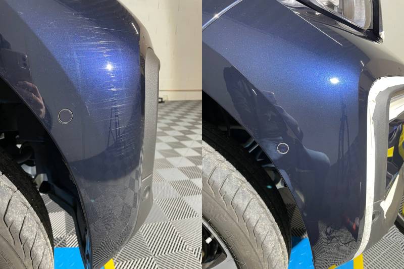 Lustrage et traitement céramique d'une BMW i3 proche de Chazay d'Azergues